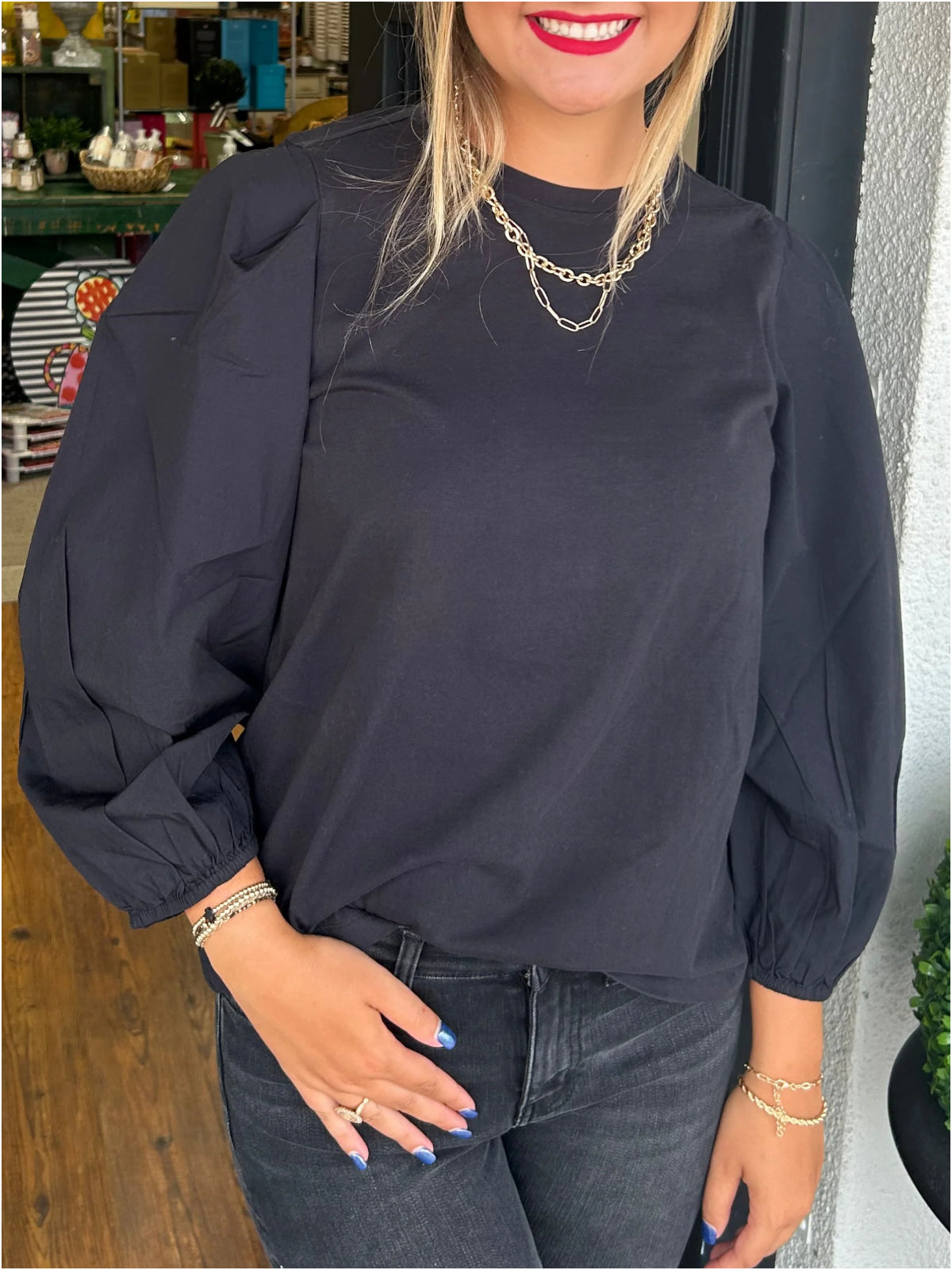 Dillon Poplin Sleeve Tops