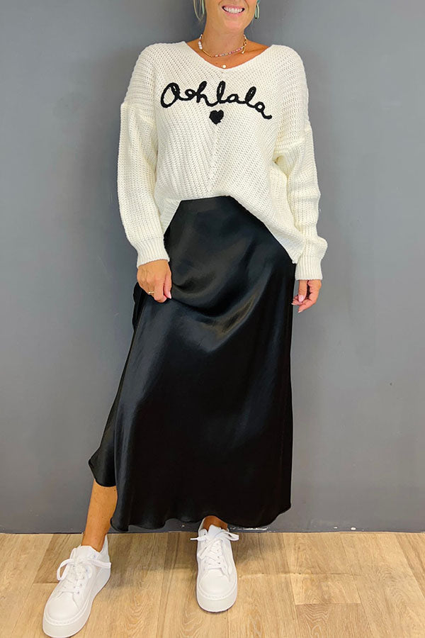 Casual Solid Color Skirt