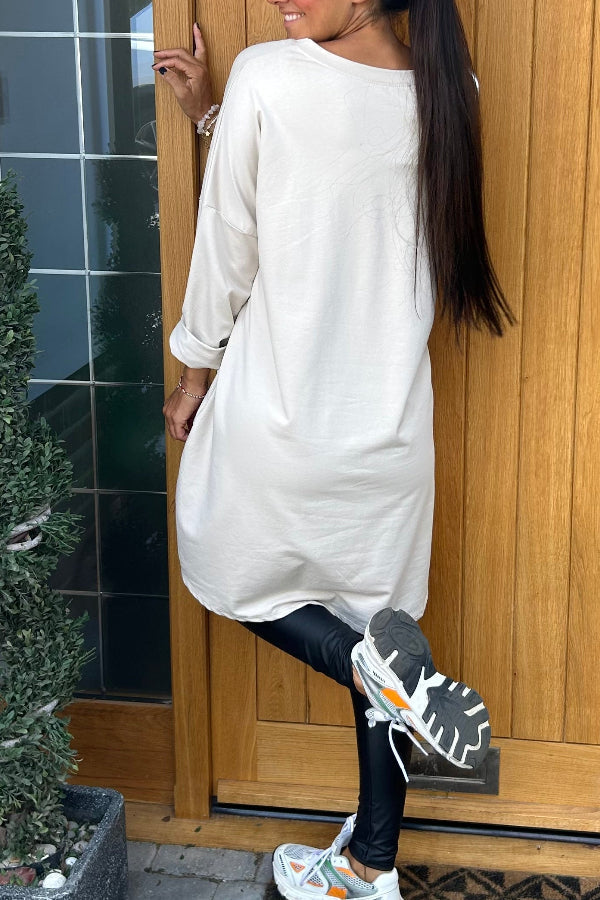 Casual Leona Heart Zipper Sweatshirt