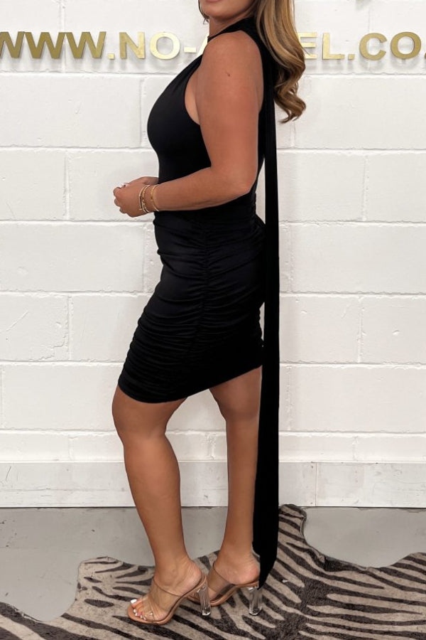 Sexy Halter Neck Strapless Backless Dress