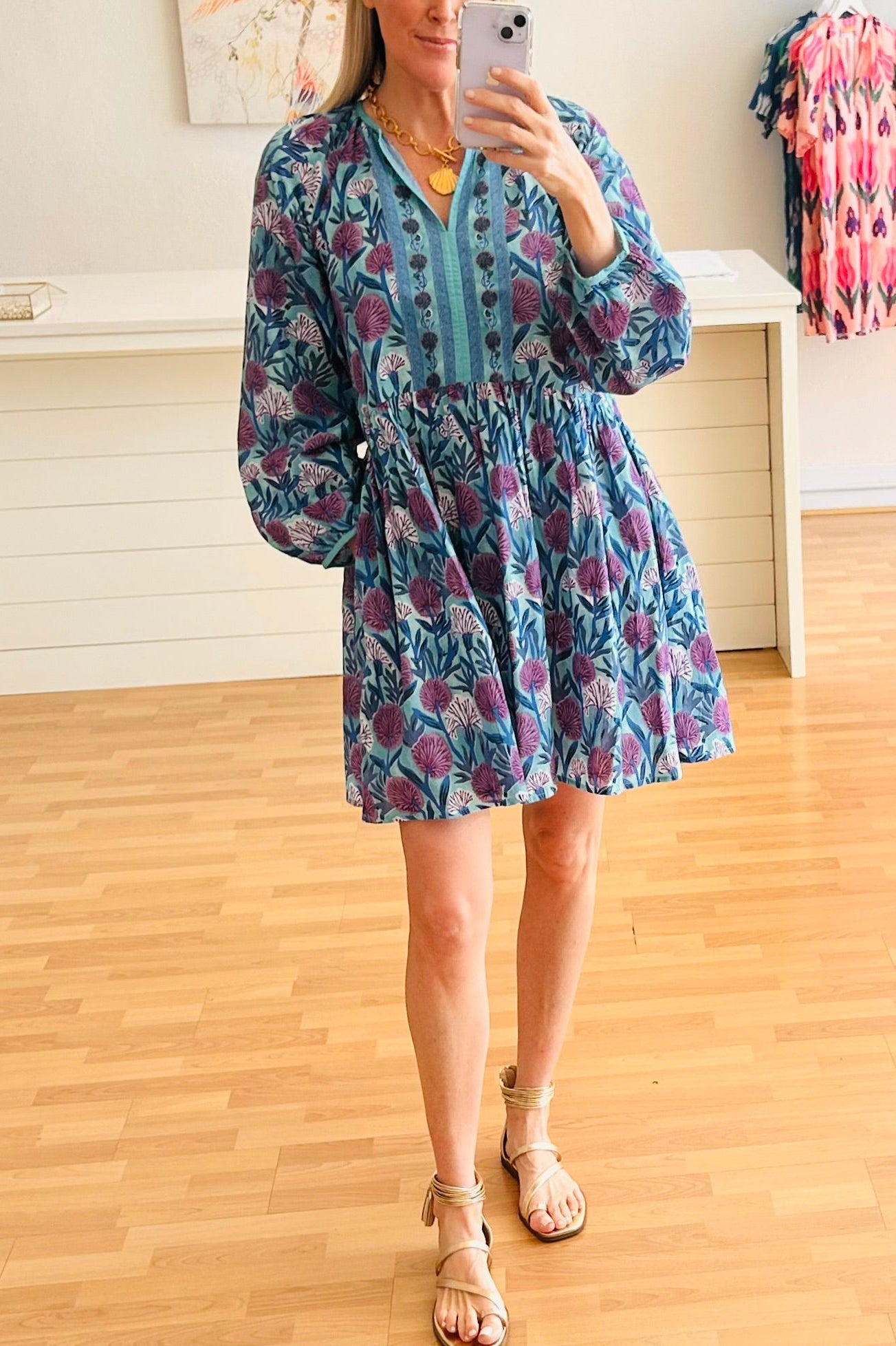 Peonie Print Dress