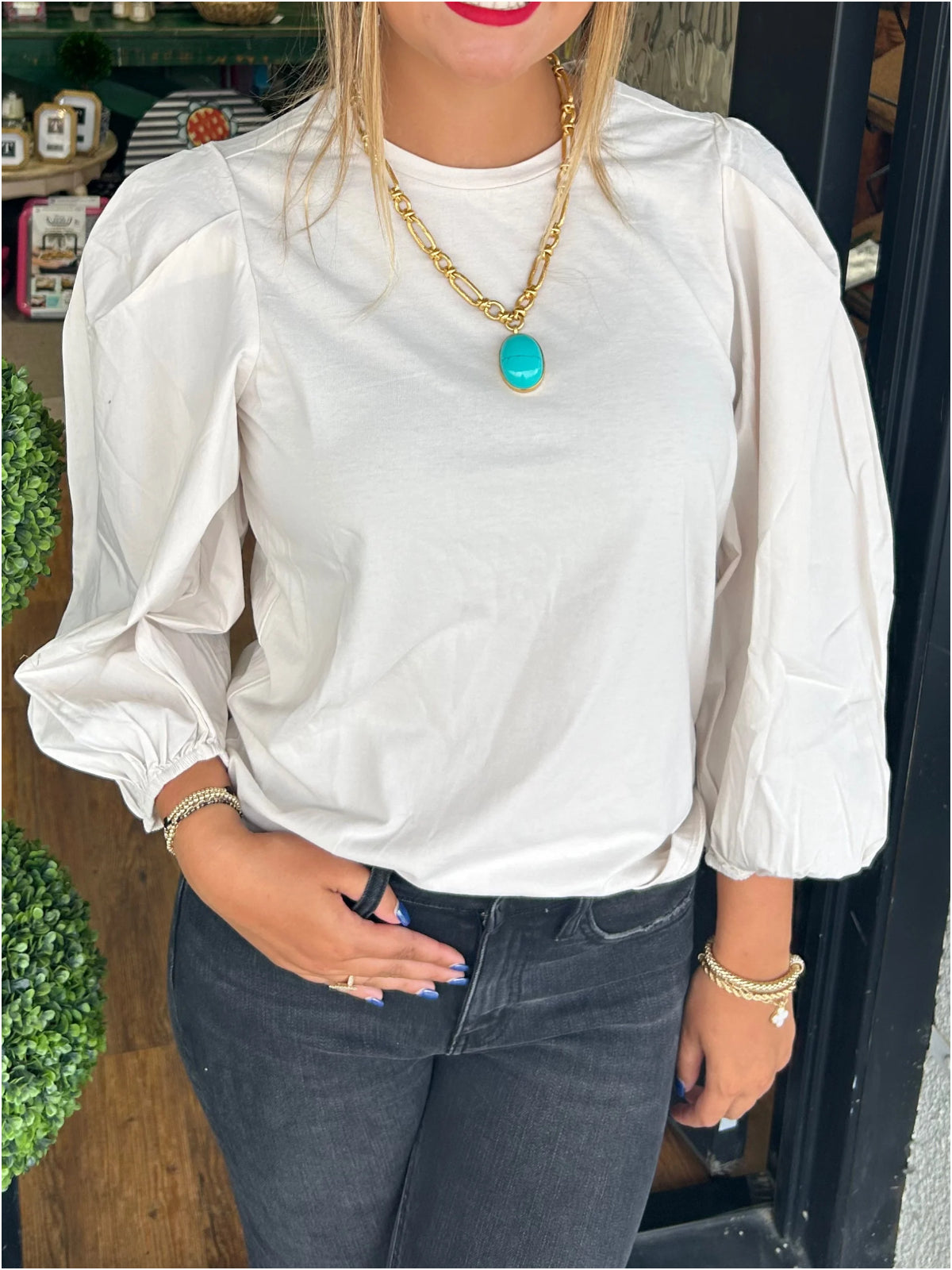 Dillon Poplin Sleeve Tops