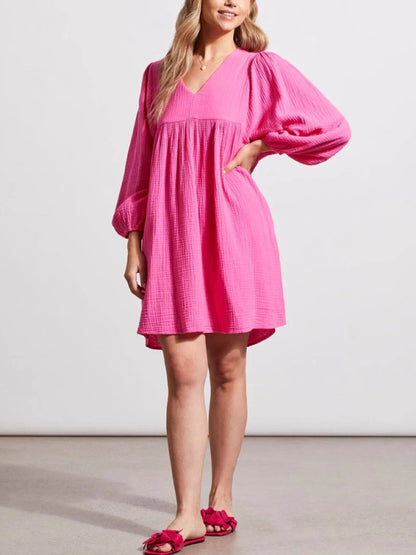 Short and Gauzy with Puff Sleeves