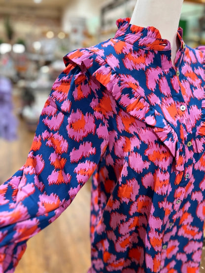 Royal Pink Animal Print Dress