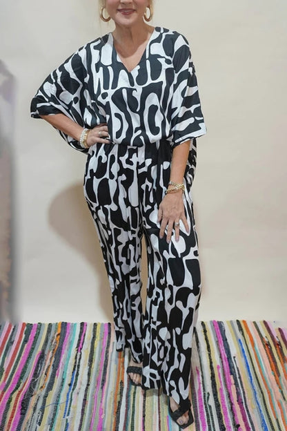 Casual Graphic Printing Jumpsuit