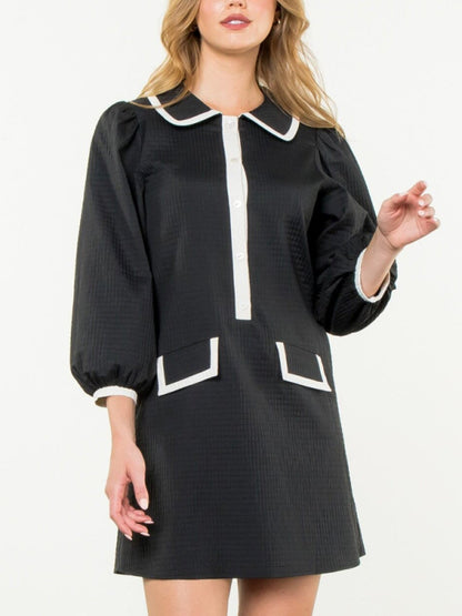 Contrast Textured Dress