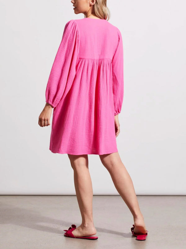 Short and Gauzy with Puff Sleeves