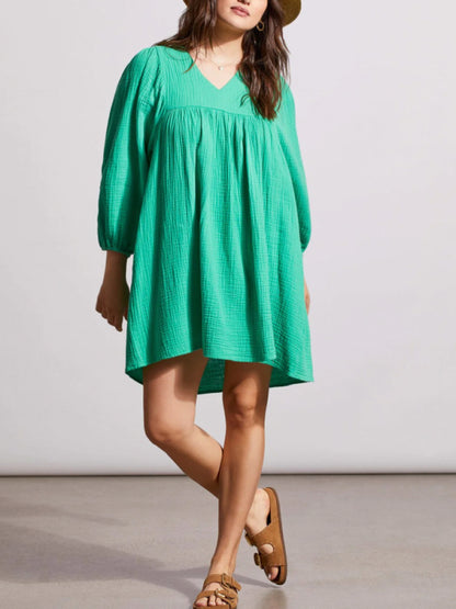 Short and Gauzy with Puff Sleeves
