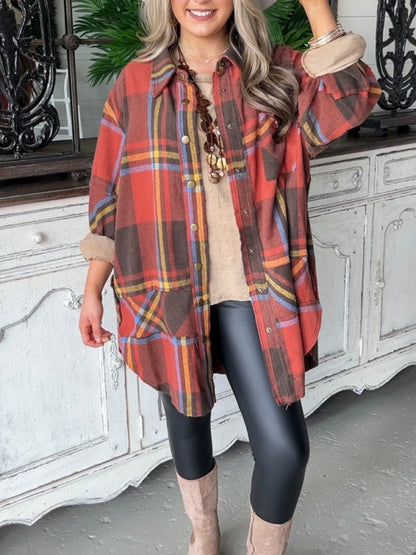 Fireside Shacket Rust