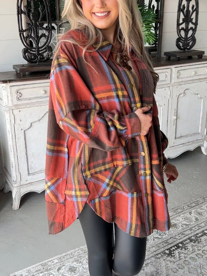 Fireside Shacket Rust