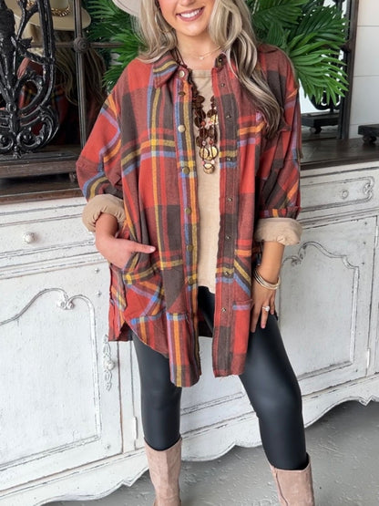 Fireside Shacket Rust