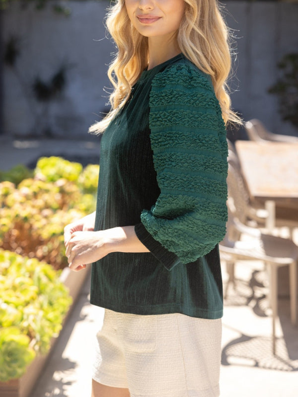 Textured Sparkle Velvet Top