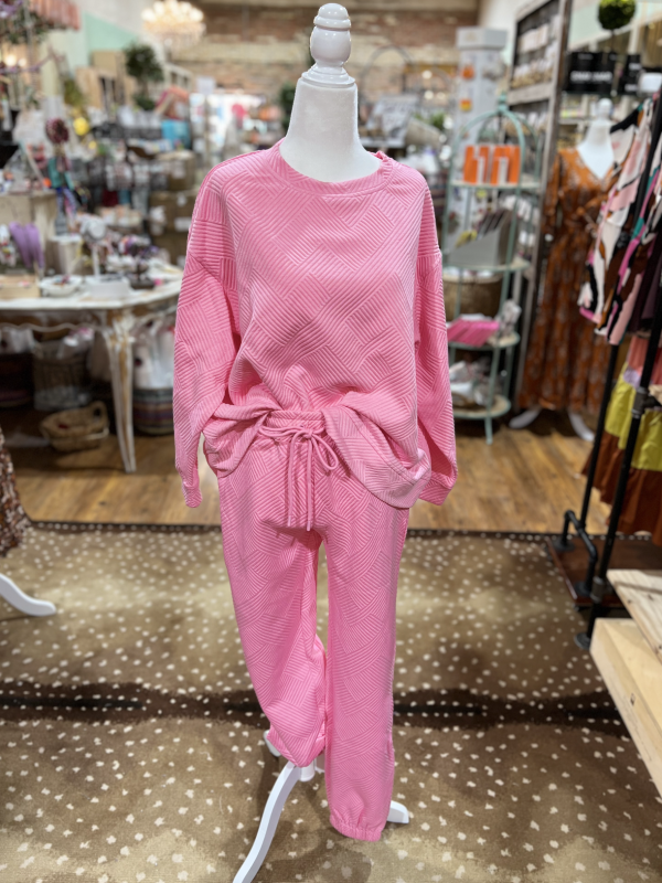 Jogger Travel Long Sleeve Sweatshirt Top Pants Set