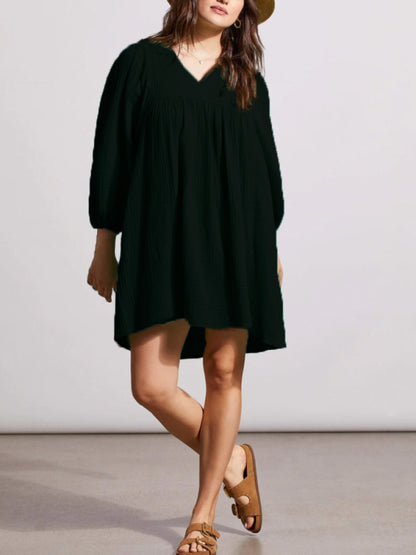 Short and Gauzy with Puff Sleeves