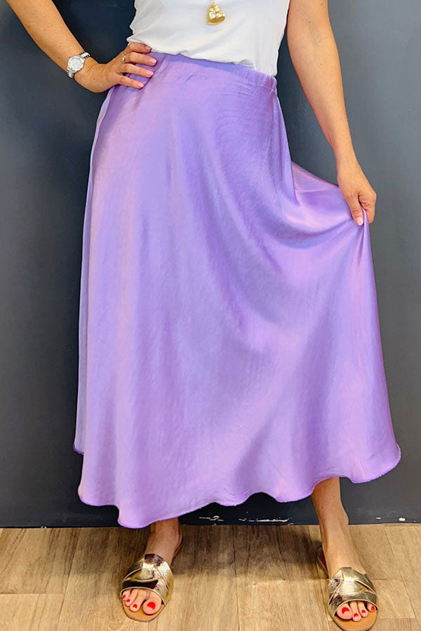 Casual Solid Color Skirt