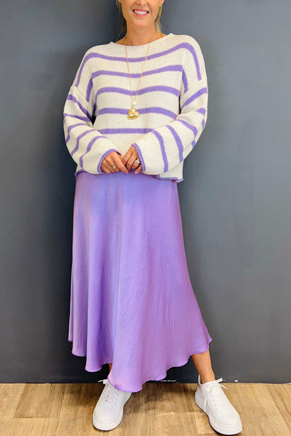 Casual Solid Color Skirt