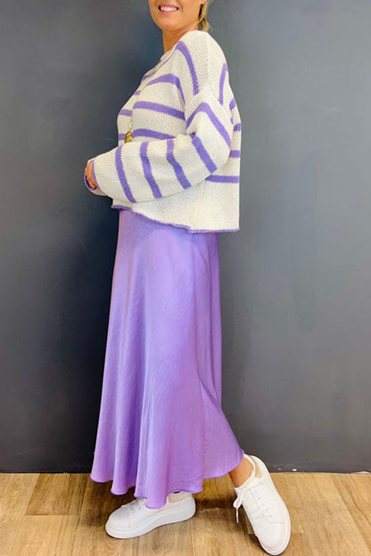 Casual Solid Color Skirt