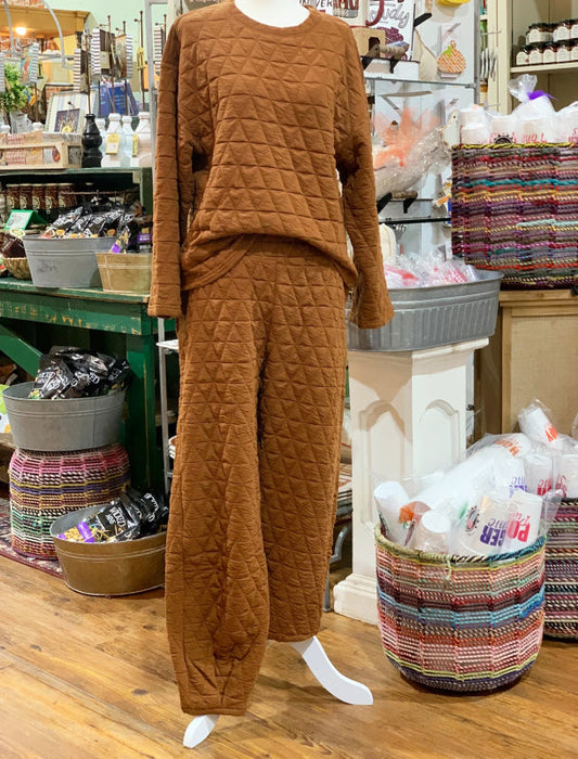 Quilted Jogger Travel Long Sleeve Set
