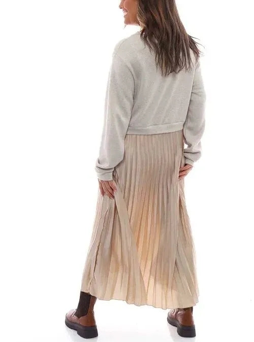 Vintage Pleated Jumper Dress