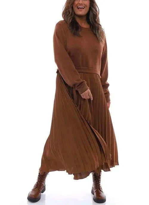 Vintage Pleated Jumper Dress