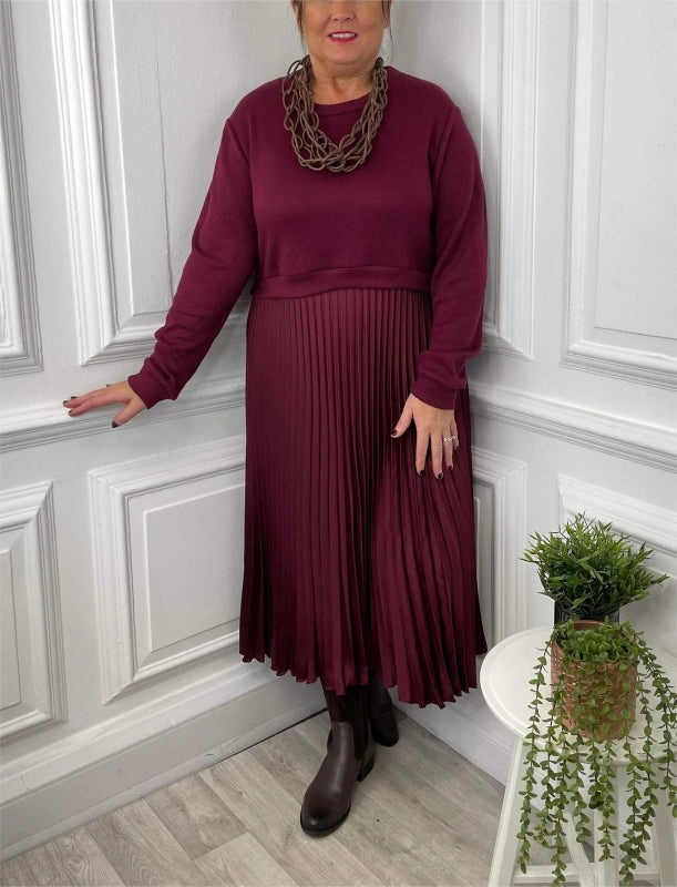 Vintage Pleated Jumper Dress